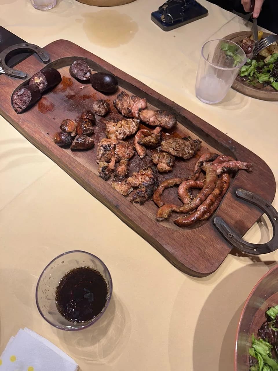 chorizo, morcilla and achuras meat cuts