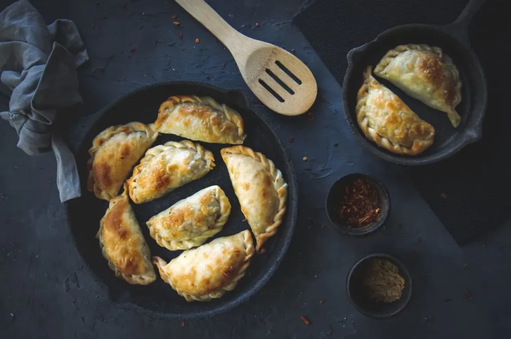 Baked empanadas, a national delicacy.