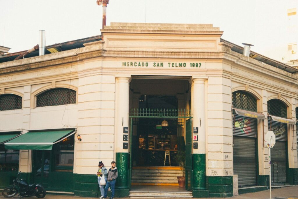 The San Telmo Market in Buenos Aires, as seen from outside.