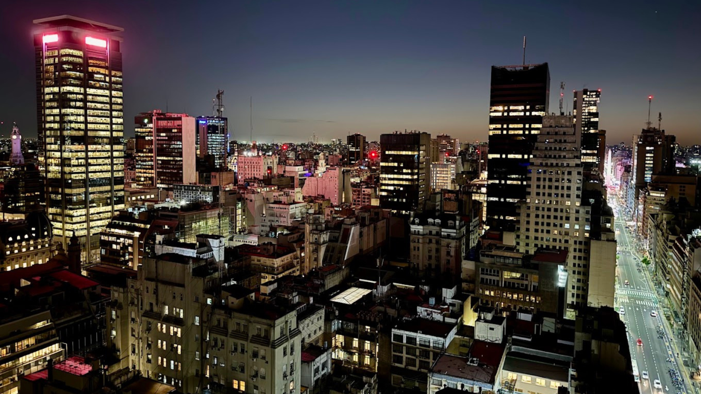 Corrientes Avenue is where most of the city's theaters are located.