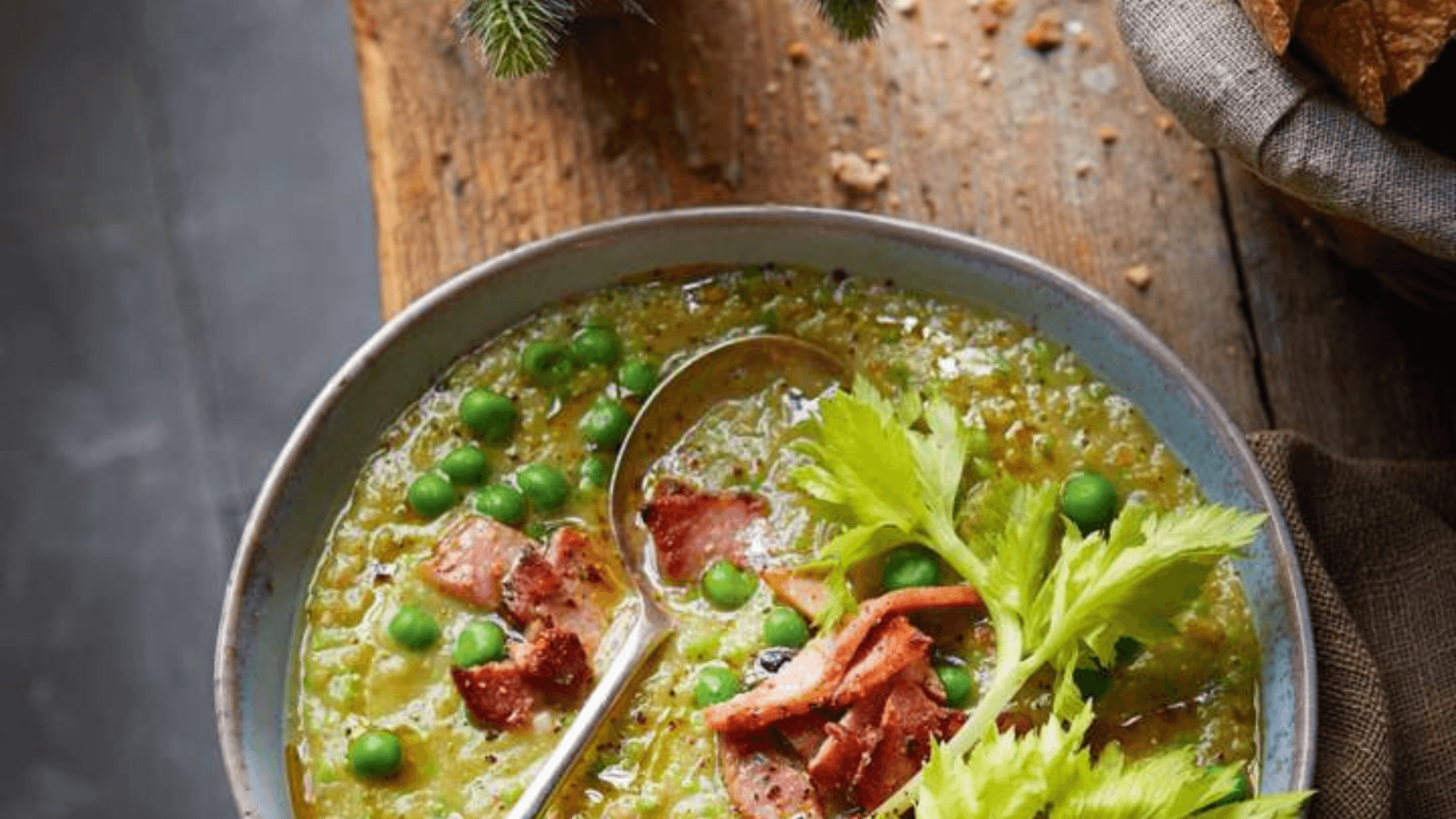 Soup of peas and ham