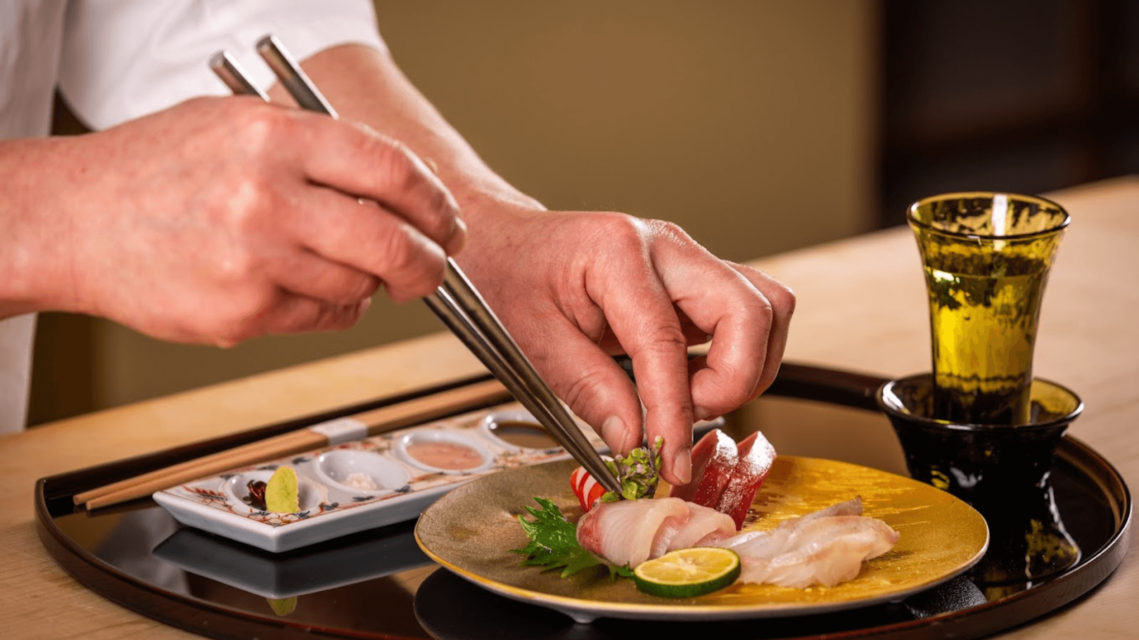 Multi-course Japanese cuisine